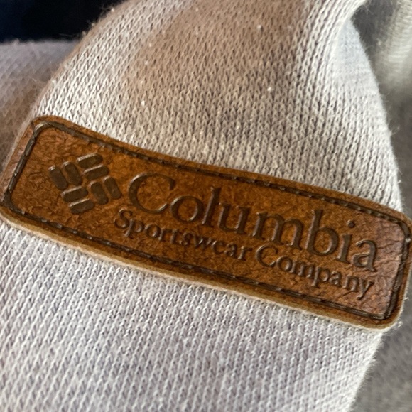 Columbia Light Gray Hoodie with Blue Logo - Picture 4 of 5
